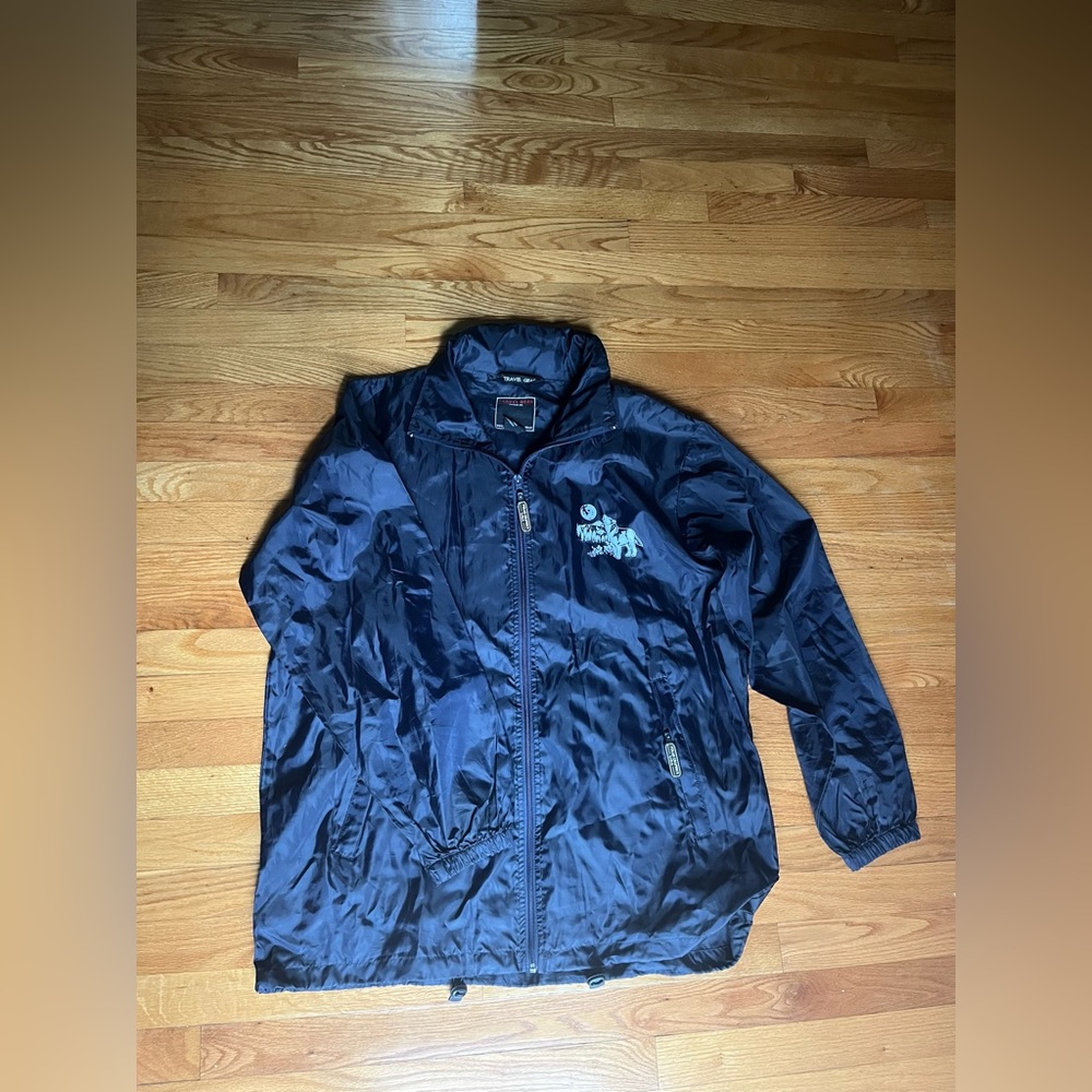 Travel Gear Polar Graphics Wolf Navy Windbreaker- XL